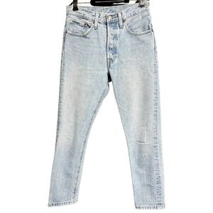 Levi's High Rise Light Blue Button Fly Jeans – '501 Skinny', Sz 26